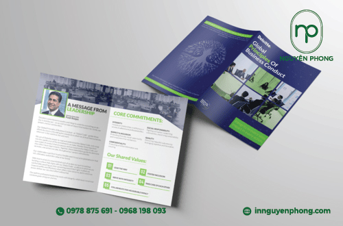 Brochure gập hai khổ giấy A3